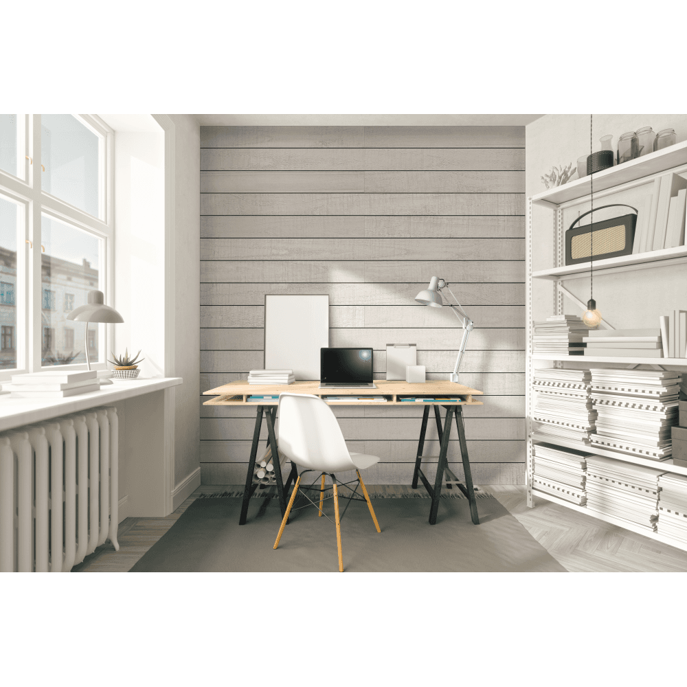 RusticBoard-White-1075995312 shiplap wall in office